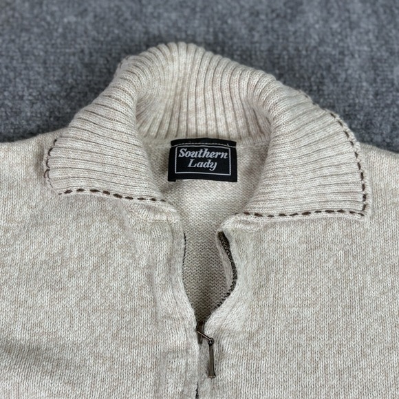 Southern Lady Sweater Vest Womens 8 Fall Autumn Embroidery Seasonal Pumpkin Leaf - Picture 4 of 11